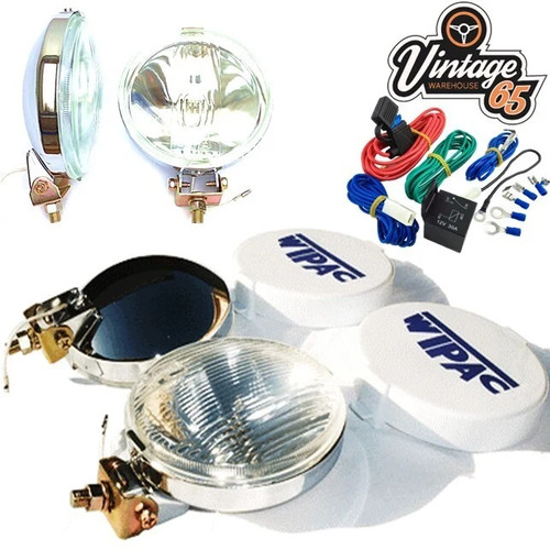 Classic car chrome spot lights - car,