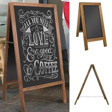 Double Sided Easel Chalkboard 43×85cm Blackboard Easel Collapsible Stand