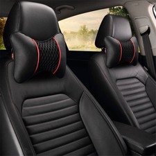 2x PU leather Knitted Car Seat