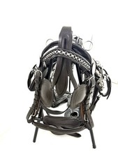 Horse Driving Harness -Full, Cob, Pony-Havana and Black-Driving/ Carriage Padded