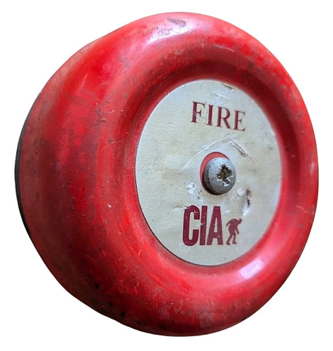 Red fire alarm bell 24v - red,