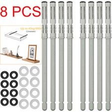 8PCS 145mm Floating Shelf Bracket Concealed Hidden Fixing Mount Shelves Brackets