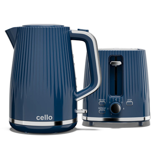 Cello blue kettle and toaster - cello,