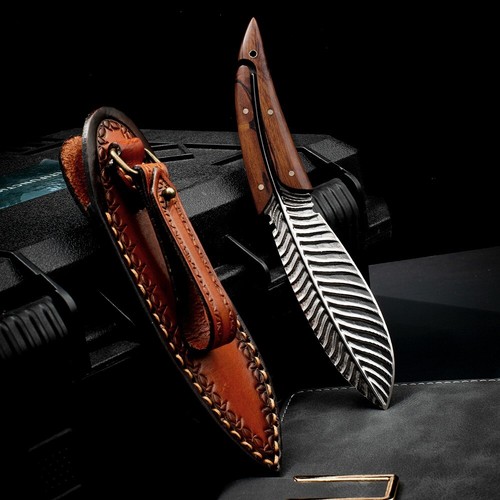 Damascus steel fixed blade - damascus,