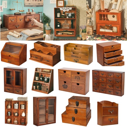 Small desktop wooden storage - desktop,