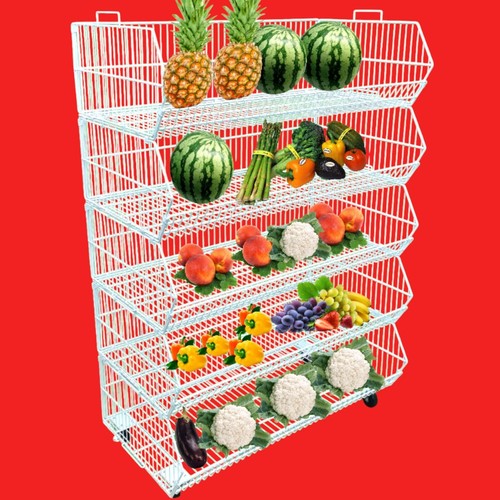 White tier stackable display - white,