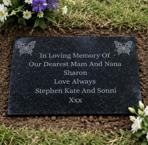 Personalised granite memorial - personalised,