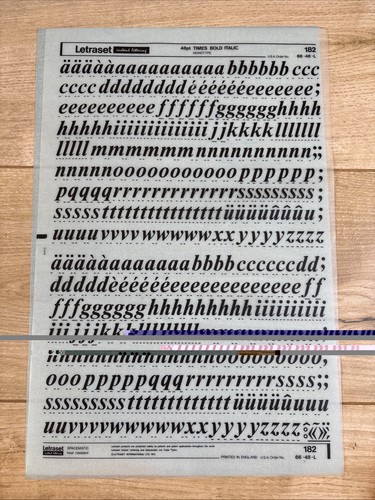 Letraset rub transfer - letraset,