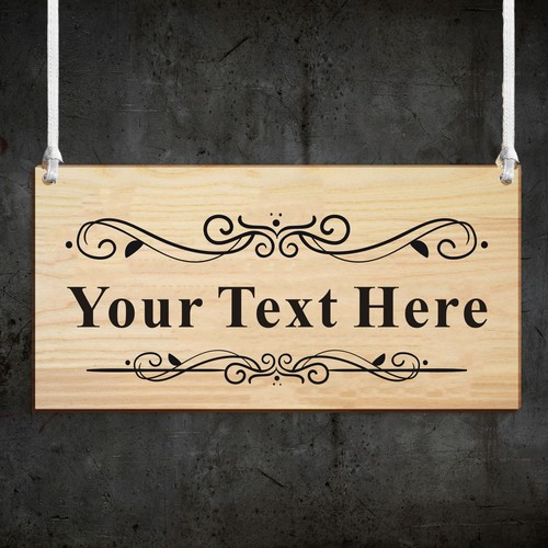Personalised wooden hanging - wooden,