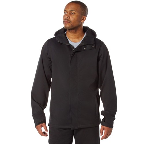 Black waterproof rain jacket - rain,