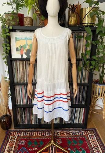 Vintage white drop waist - white,