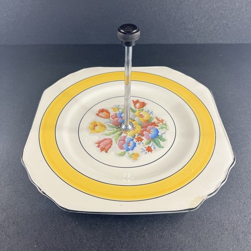 Vintage art deco floral cake - vintage,
