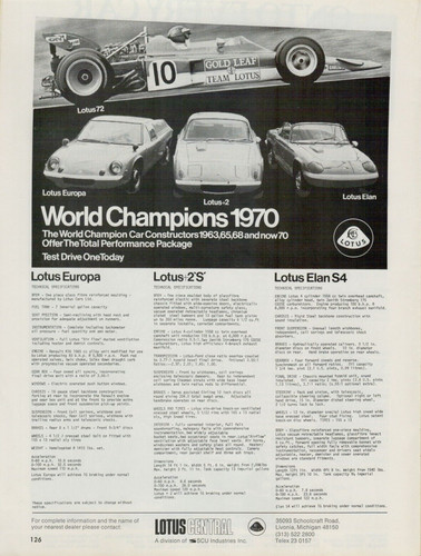 1971 lotus europa elan 72 - 1971,