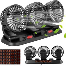3 Head Car Fan 360° Rotate 2