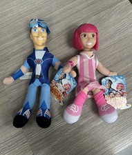 Lazy Town Stephanie & Sportacus Soft Body Dolls With Plastic Heads Small Tagged