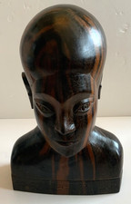 Vintage Ebony Wood Carved East