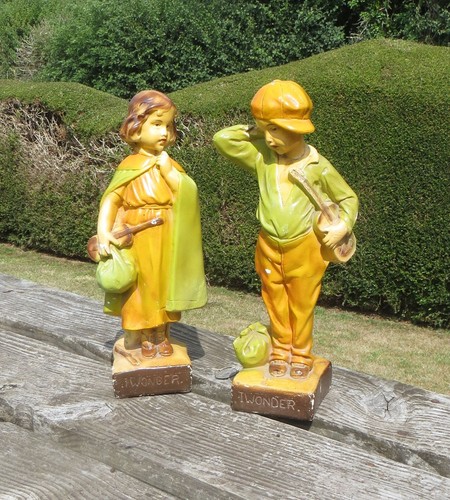 Pair art deco chalkware - pair, of