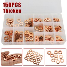 150pcs Copper Diesel Injector Washers Fuel Set Seal Rings Assortment Kit UK