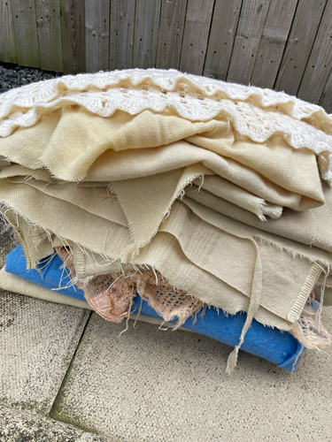Wool fabric offcuts - fabric,