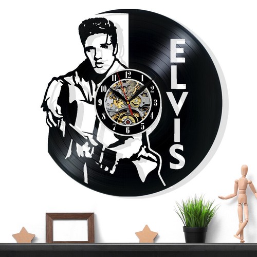 Elvis vinyl record - elvis, clock