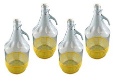 5L glass demjohns/carboys WITH PROTECTIVE BASE for homebrewing/winemaking