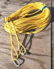 150FT OF NEW 8MM ROPE. YELLOW ANCHOR BOAT MOORING WITH SNAP HOOK  d shackle b