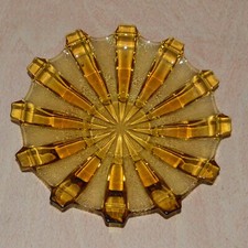 Amber Glass Dish 17.5cm