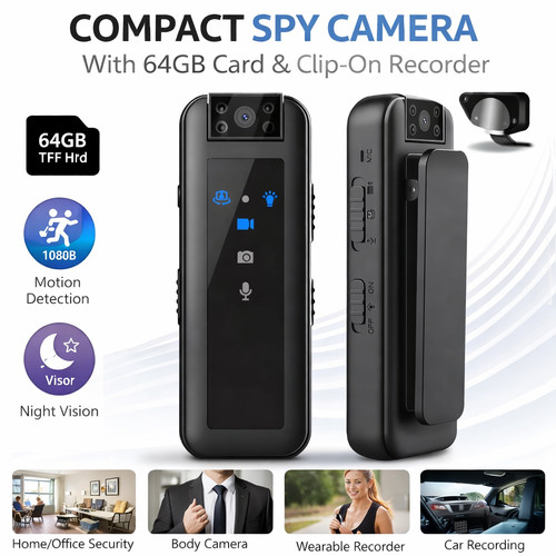 Mini body camera wearable - body, hd