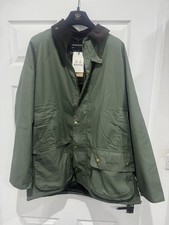 Barbour Retail Beaufort Waxed Jacket Size Large OLIVE