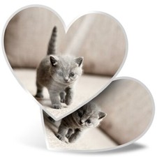 2 x Heart Stickers 15 cm -