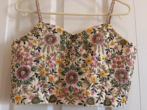 Girls ivory silk embroidered - silk,