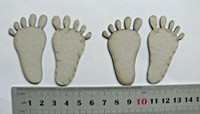 BABY FEET 4 Pack - 33x55mm - DieCut Chipboard Twiddleybitz CFH