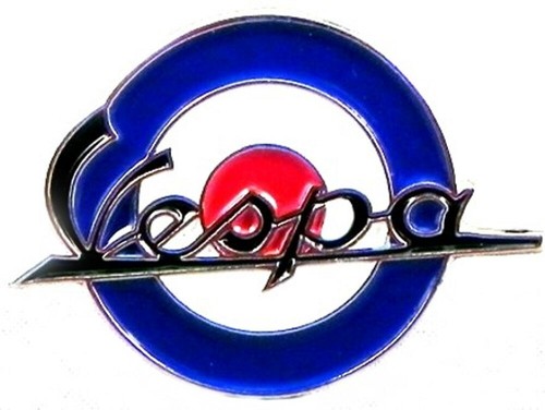 Vespa roundel metal enamel pin - roundel,