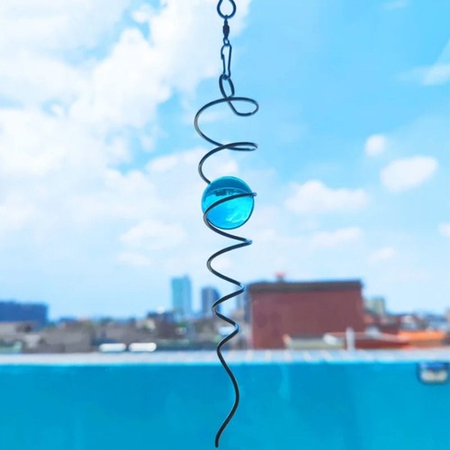 Glass ball rotating spiral - glass,