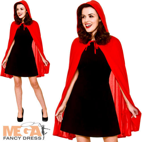 Short red hooded - red, ladies