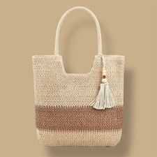 Elegant Straw Handbag beach