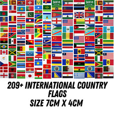 International Country Flags Iron On Patch Embroidered Sew On Applique Badge A-Z