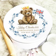 Round Watercolour Teddy Bear