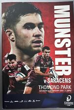Munster v Saracens official Champions Cup rugby programme January 2025
