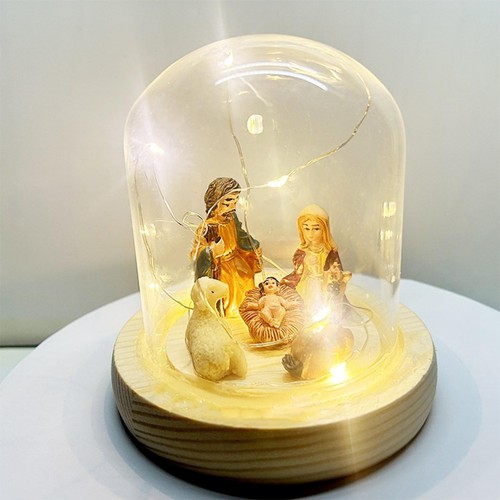 Resin nativity scene figurine - resin,