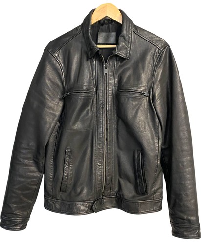 Allsaints men leather jacket - leather,