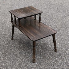 2 Tier Mid Century Danish Modern End Table Night Stand Vintage Furniture