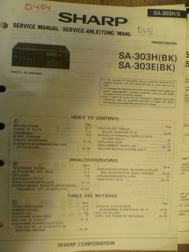 Sharp 303h sa - , sa-303e