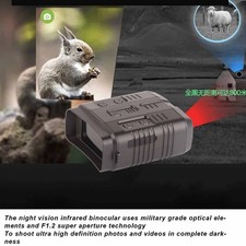 Night Vision Binoculars 5X Zoom 3in Screen IP54 Waterproof Light All Black V XG5