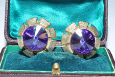 VINTAGE PAIR OF PURPLE RIVOLI