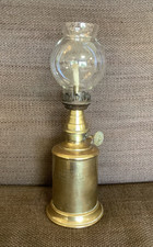 Vintage French Brass Pigeon Lamp Oil Lamp+ Shade Lampe Pigeon (ref C)