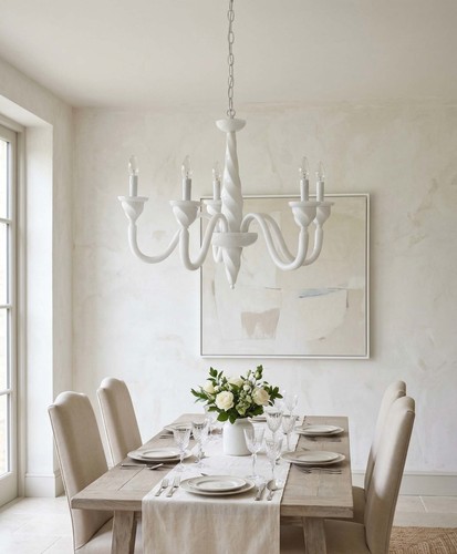 Contemporary white shabby - white, chic