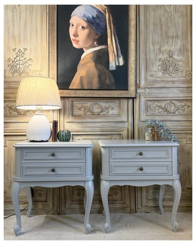 Pair french style painted - french,