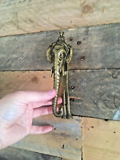 BEAUTIFUL ANTIQUE BRASS AFRICAN / INDIAN ELEPHANT MAHOUT DOOR KNOCKER VINTAGE