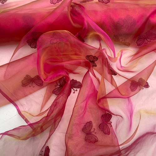 Butterfly organza fabric - organza, net